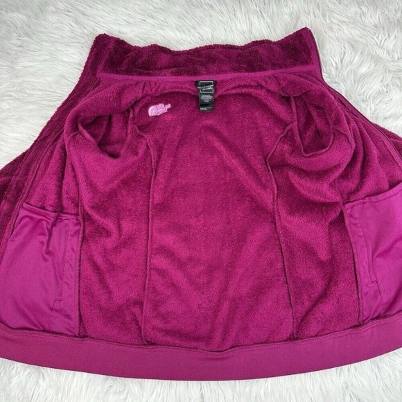The North Face Women’s Magenta Pink Osito Teddy Full Zip Jacket S/C37 - Picture 7 of 15